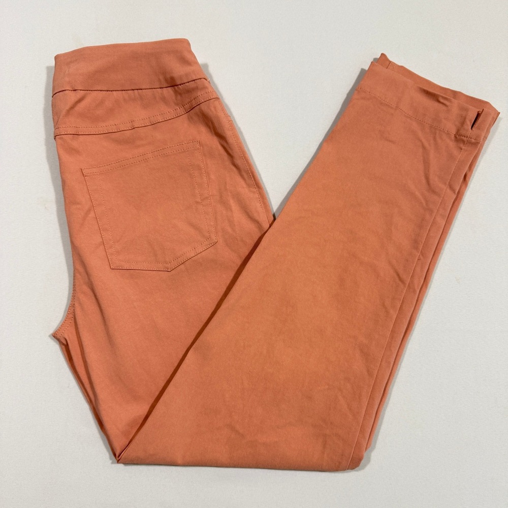 Slim-Sation Ankle Pants Women 6 Salmon Pink Coral Stretch Tummy Control Trousers